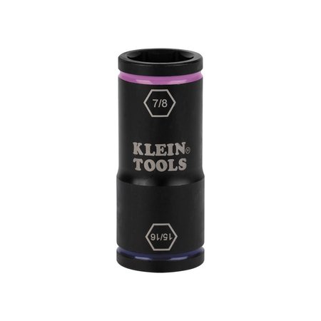 KLEIN TOOLS Flip Impact Socket, 15/16 and 7/8-Inch 66073